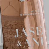 Rose Gold Mirror Acrylic Wedding Welcome Sign
